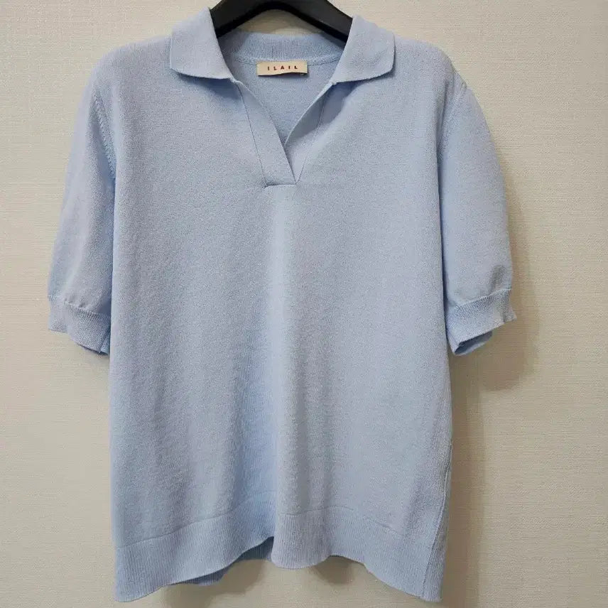[BUNJANG] Ilaill Polyester Rayon Blend Knit Short Sleeve Top / 일라일 폴리에스터 레이온 혼방 니트