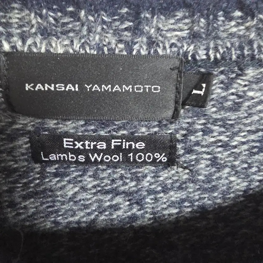 [BUNJANG] Kansai Yamamoto Extra Fine Lambswool 100% Knit Sweater (L) / [L] 칸사이 야마모토 엑스트라 파인 램스울 100% 니트 스웨터