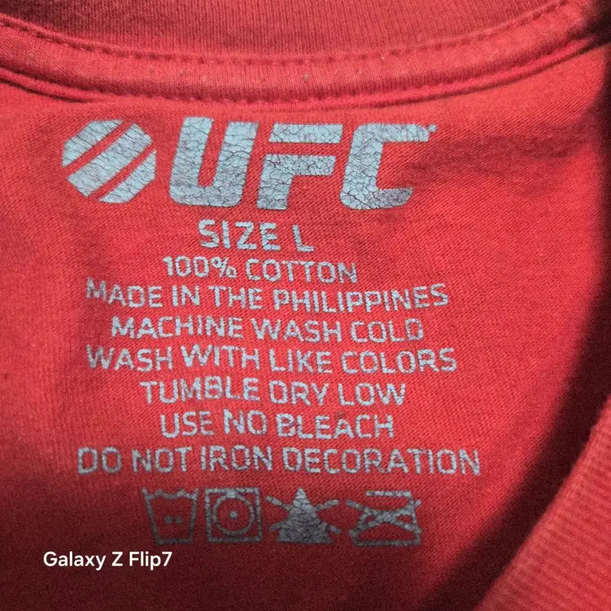 [BUNJANG] UFC Red Short Sleeve T-Shirt / UFC 레드 반팔 티셔츠