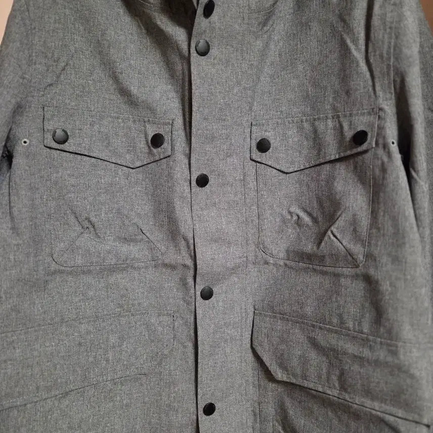 [BUNJANG] HUSKY Grey Hooded Field Jacket / HUSKY 회색 후드 야상 점퍼