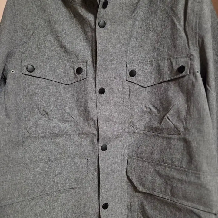 [BUNJANG] HUSKY Grey Hooded Field Jacket / HUSKY 회색 후드 야상 점퍼