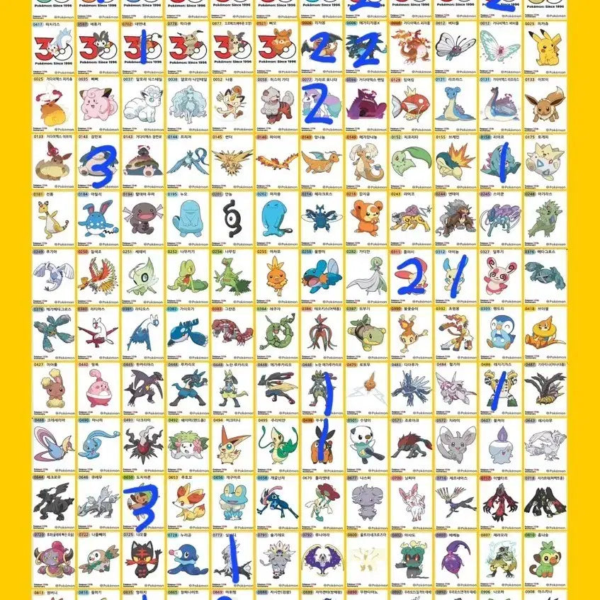[BUNJANG] Pokemon 30th Anniversary Ttibusil Stickers / 포켓몬 30주년 띠부씰 판매합니다