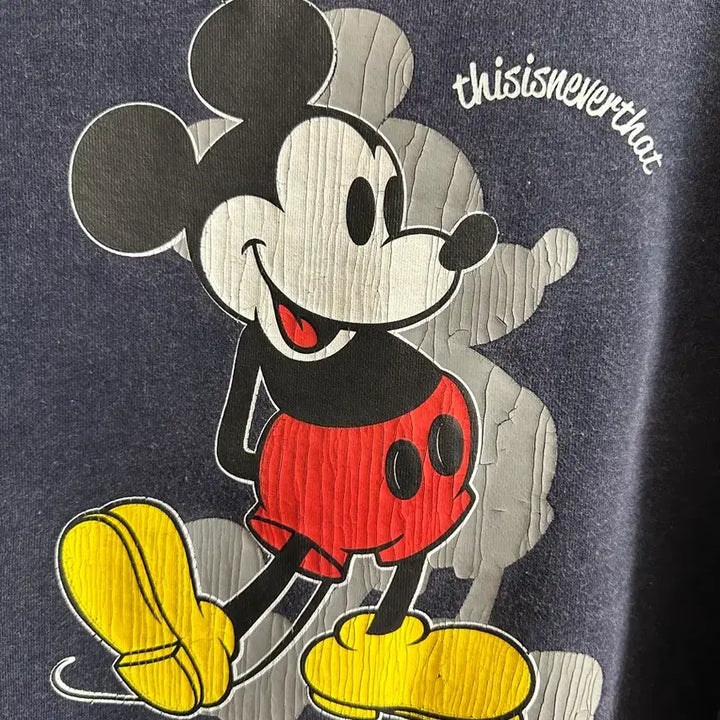 [BUNJANG] Thisisneverthat Disney Mickey Crewneck Sweatshirt Navy XL / [XL] 디스이즈네버댓 미키 디즈니 크루넥 맨투맨 네이비 디네댓