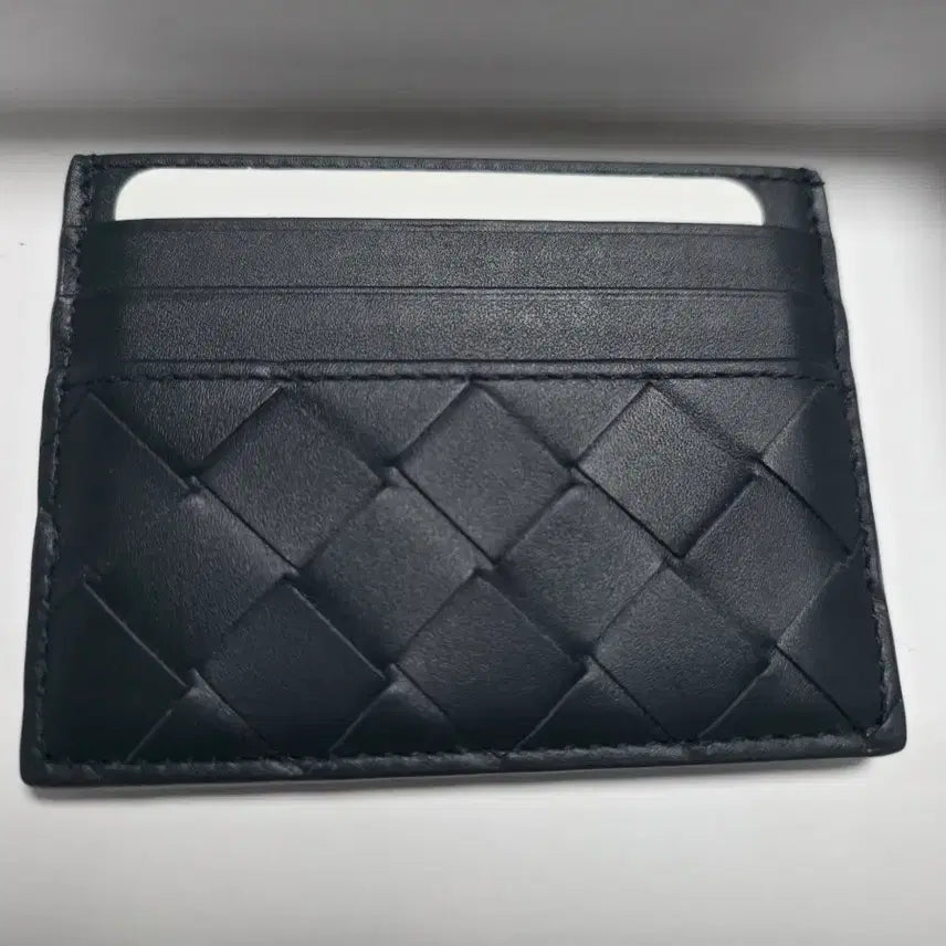 [BUNJANG] Bottega Veneta Intrecciato Bi-Color Card Case Midnight/Basalt / [신상품]보테가베네타 카드지갑 미드나잇/바살트