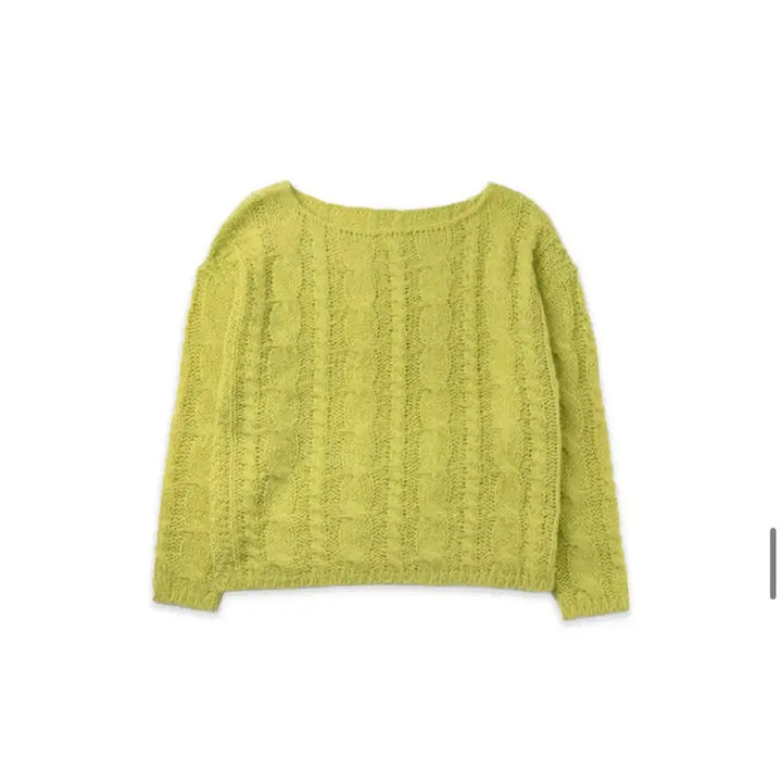 [BUNJANG] Without Summer Cinnamon Cable Knit Olive / 위드아웃썸머 시나몬 케이블 니트 올리브