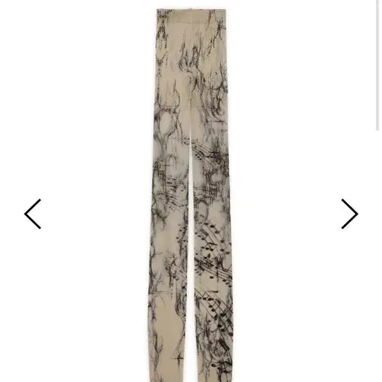 [BUNJANG] Hug Your Skin Music Note Printed Tights (Beige) / 허그유어스킨 Music note printed tights (Beige)