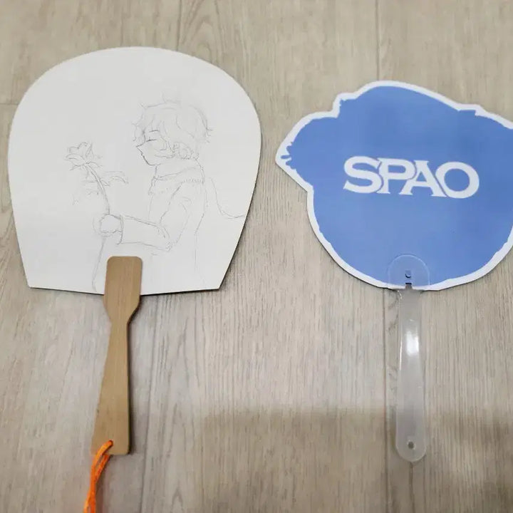 [BUNJANG] The Little Prince &amp; SPAO Bear Hand Fan Set / [새상품] 어린왕자 부채+ 스파오부채