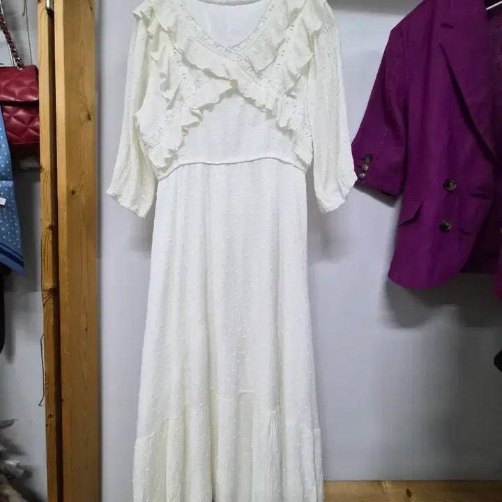 [BUNJANG] Romantic Frill Cotton Dress / 로맨틱 프릴 코튼 원피스