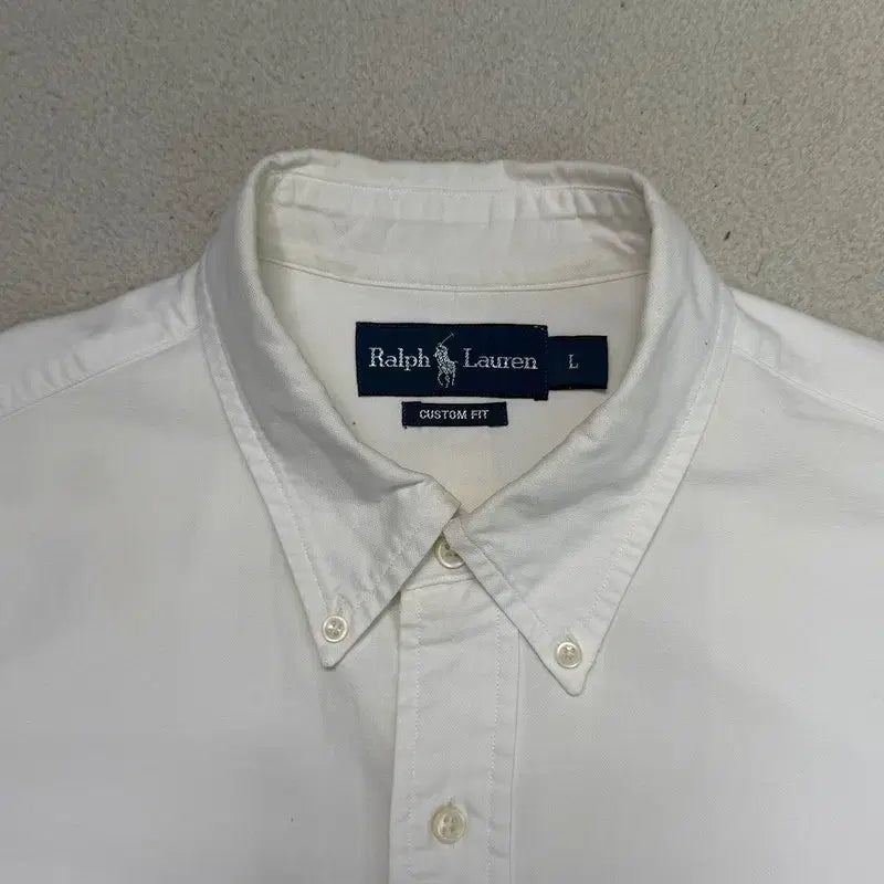 [BUNJANG] Polo Ralph Lauren Custom Fit Shirt White L / 폴로 랄프로렌 커스텀핏 셔츠 화이트 L