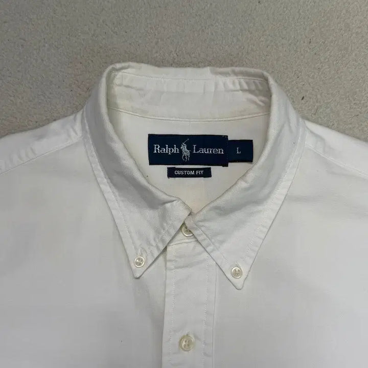 [BUNJANG] Polo Ralph Lauren Custom Fit Shirt White L / 폴로 랄프로렌 커스텀핏 셔츠 화이트 L