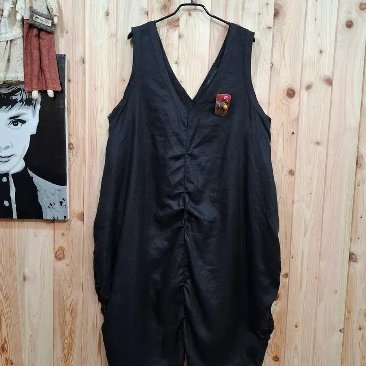 [BUNJANG] Kim Dohyung Linen Shirring Vest Dress / 김도형 마 셔링 조끼 원피스