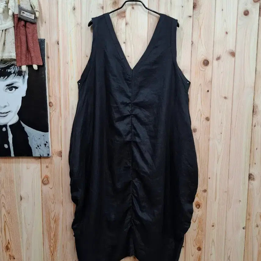 [BUNJANG] Kim Dohyung Linen Shirring Vest Dress / 김도형 마 셔링 조끼 원피스