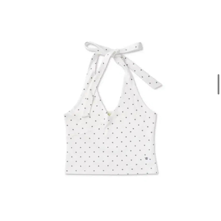 [BUNJANG] Without Summer Dot Halterneck Top / 위드아웃썸머 도트 홀터넥 탑