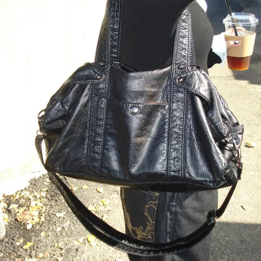 [BUNJANG] Our Cabinet Churros Shoulder Bag Black / 아워캐비넷 churros shoulder bag 숄더백
