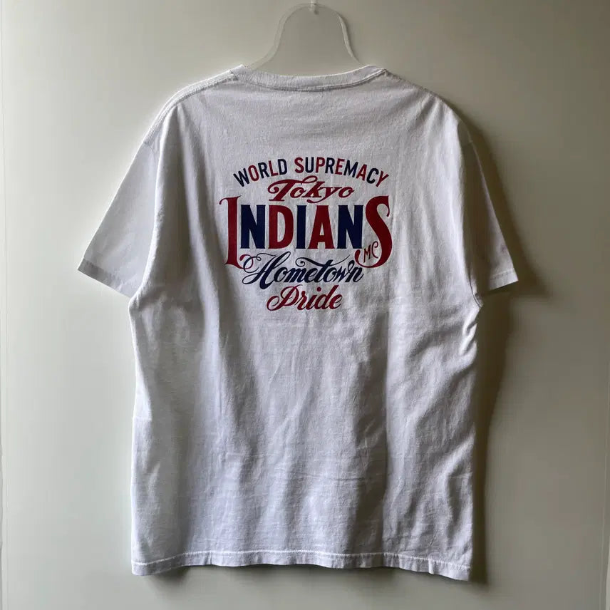 [BUNJANG] Tokyo Indians Blue Ribbon T-Shirt / 도쿄인디언스 블루리본 반팔 티셔츠