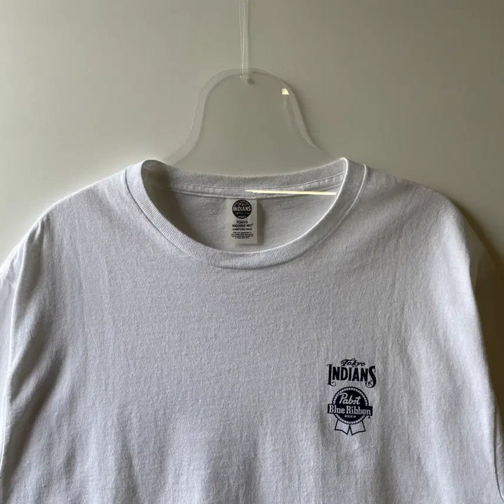 [BUNJANG] Tokyo Indians Blue Ribbon T-Shirt / 도쿄인디언스 블루리본 반팔 티셔츠