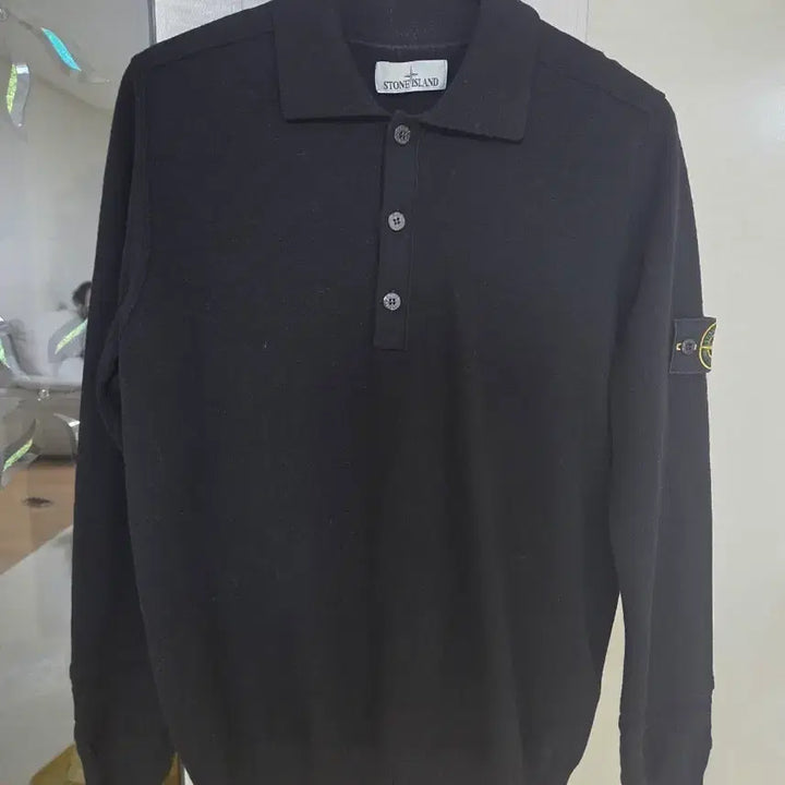 [BUNJANG] Stone Island Collar Half-Zip Knit L / (새상품급) 스톤아일랜드 카라 반집업 니트 L