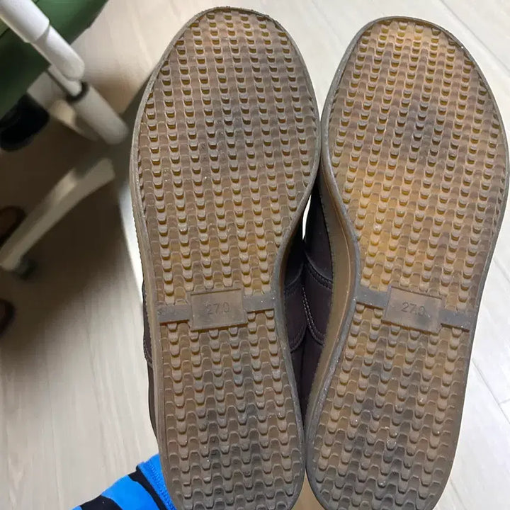 [BUNJANG] GU Brown Suede German Army Leather Sneakers / GU 갈색 스웨이드 독일군 가죽 운동화