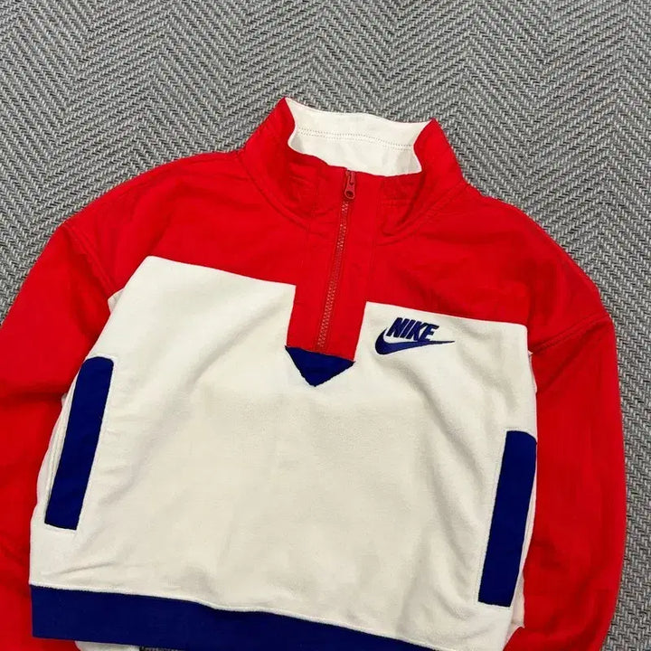 [BUNJANG] Nike Colorblock Half-Zip Fleece Top / 나이키 배색 반집업 플리스 탑 v3378