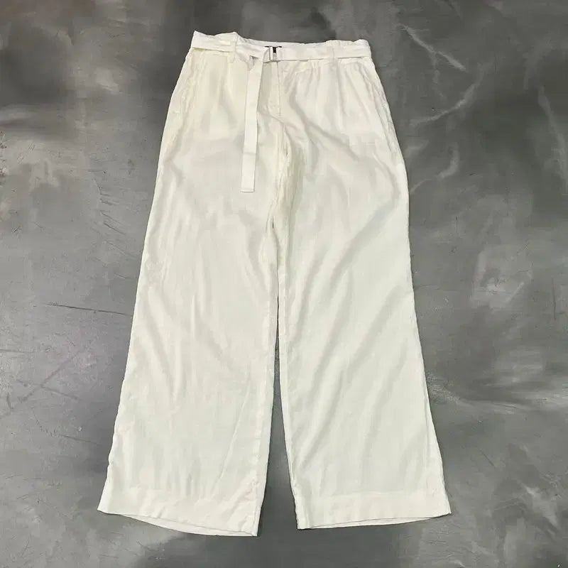 [BUNJANG] Calvin Klein Belted Linen Pants / 캘빈클라인 벨티드 린넨 팬츠 y16509