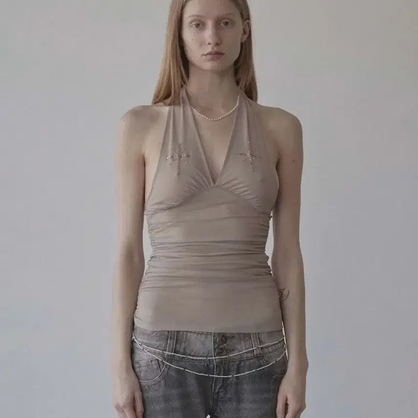[BUNJANG] Sculptor Halterneck Tank Top XS / 스컬프터 홀터넥 나시 xs