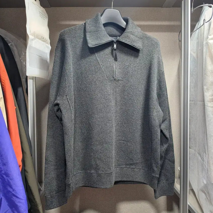 [BUNJANG] Theory Wool Biln Quarter Zip Charcoal XL / 새제품]띠어리 울빌렌 쿼터집 / 차콜 / XL