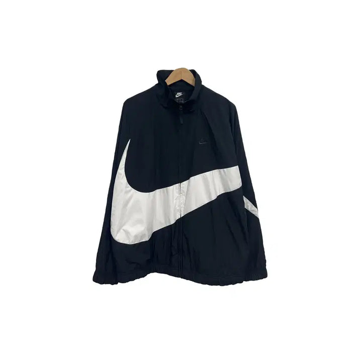 [BUNJANG] Nike Big Swoosh Big Logo Woven Windbreaker Zip-Up Jacket / [110] 나이키 빅스우시 빅로고 우븐 바람막이 집업 자켓