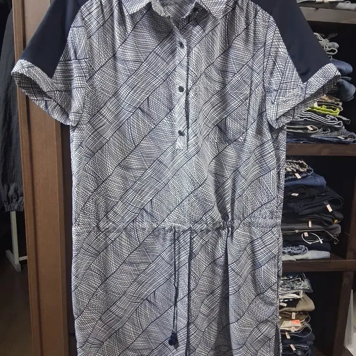 [BUNJANG] YETTS Pattern Shirt Dress / YETTS 패턴 셔츠 원피스(66)