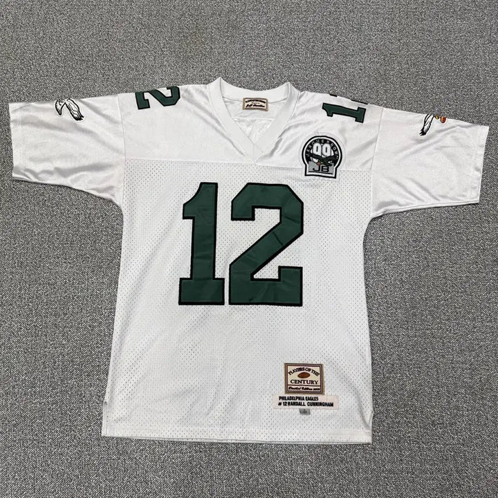 [BUNJANG] Jeff Hamilton x NFL Philadelphia Eagles Randall Cunningham Jersey T-Shirt / L 제프해밀턴xNFL 필라델피아 이글스 랜달 커닝햄 유니폼 져지 반팔 티