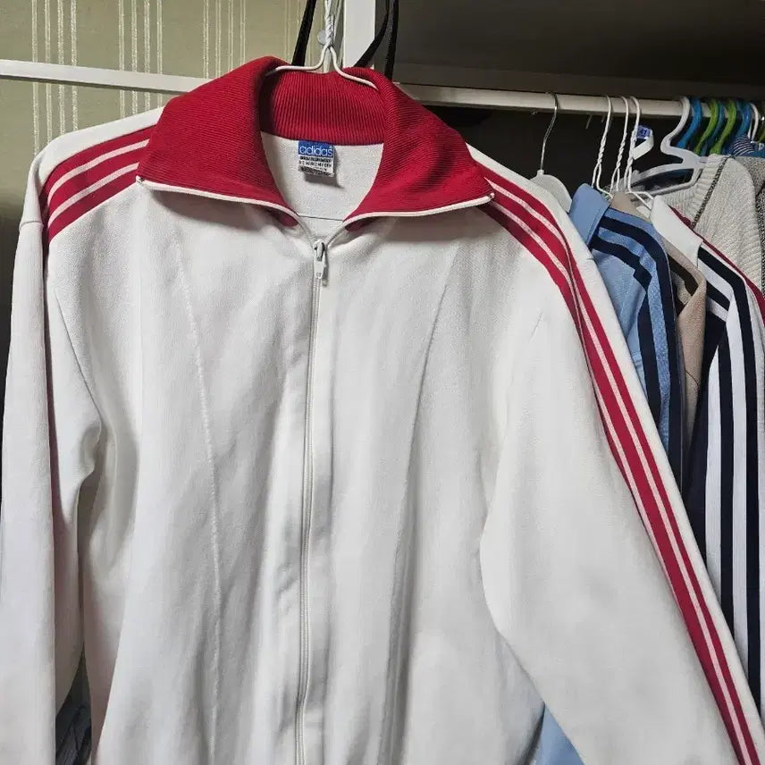 [BUNJANG] Adidas West Germany White/Red Track Jacket / 아이디스 서독제 흰빨 급처