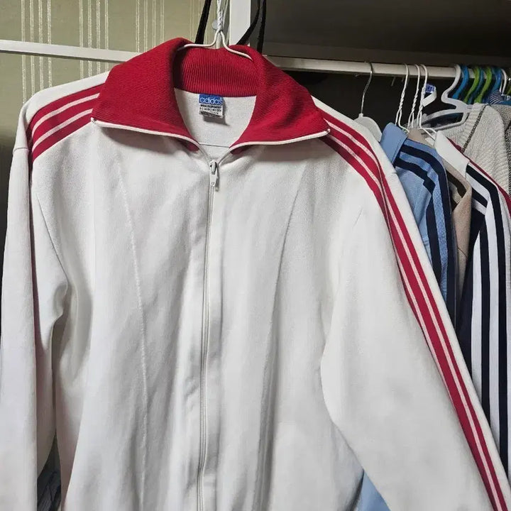 [BUNJANG] Adidas West Germany White/Red Track Jacket / 아이디스 서독제 흰빨 급처