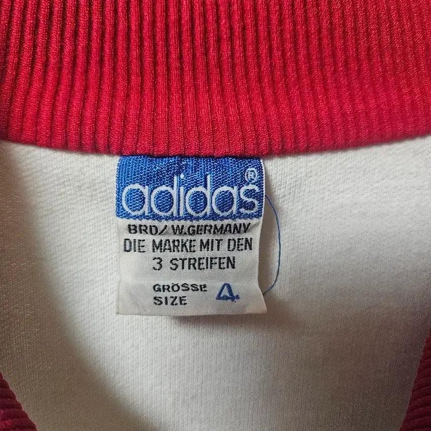 [BUNJANG] Adidas West Germany White/Red Track Jacket / 아이디스 서독제 흰빨 급처