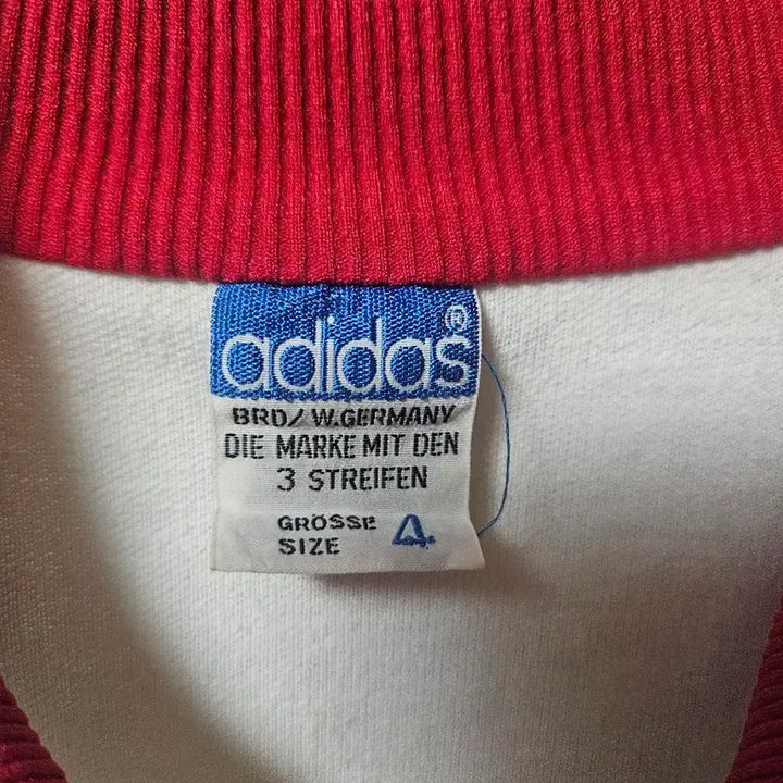 [BUNJANG] Adidas West Germany White/Red Track Jacket / 아이디스 서독제 흰빨 급처