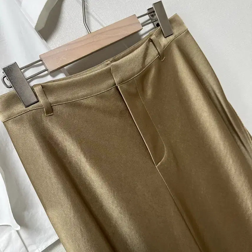 [BUNJANG] Vince24 Satin A-Line Long Skirt / 빈스24 새틴 롱 A라인 스커트