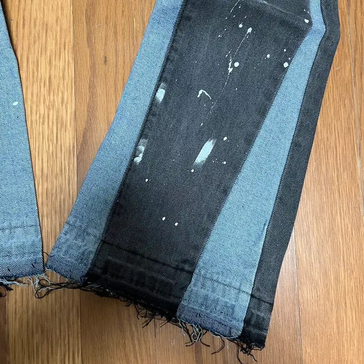 [BUNJANG] Gallery Dept Splatter Denim Pants Size 28 / 갤러리 뎁트 스플래터 데님 팬츠