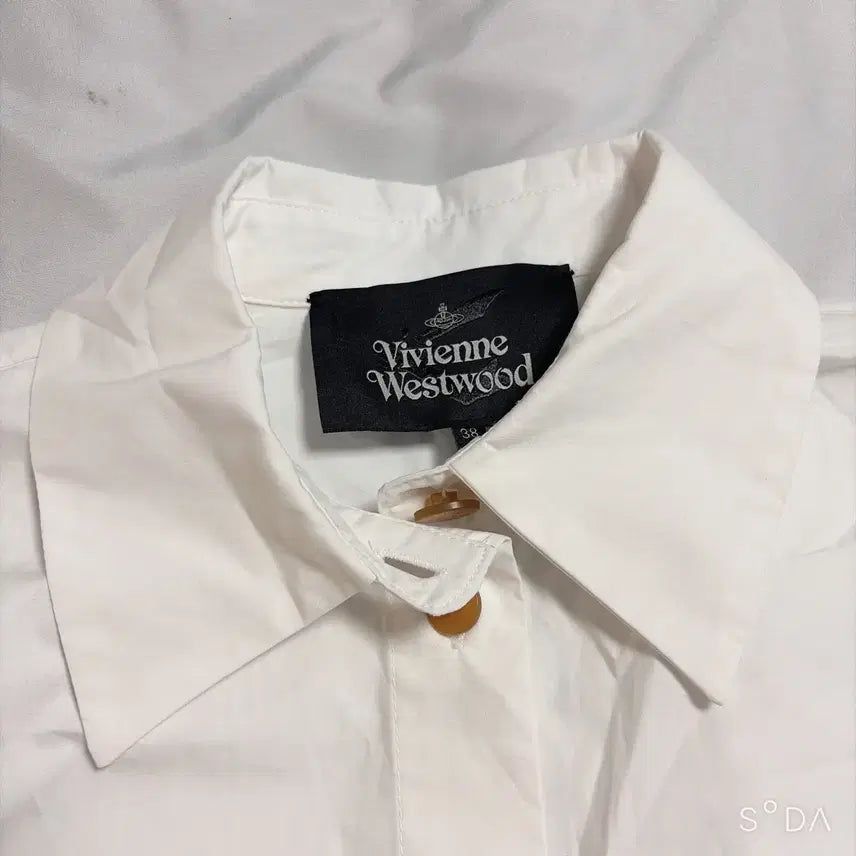 [BUNJANG] Vivienne Westwood Belted Crop Shirt White / 비비안웨스트우드 벨티드 크롭 셔츠 화이트