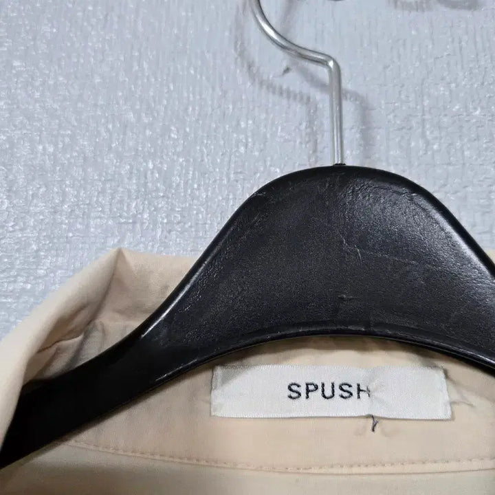 [BUNJANG] SPUSH Beige Loose Fit Nylon Cotton Shirt / SPUSH 베이지 루즈핏 셔츠남방 프리