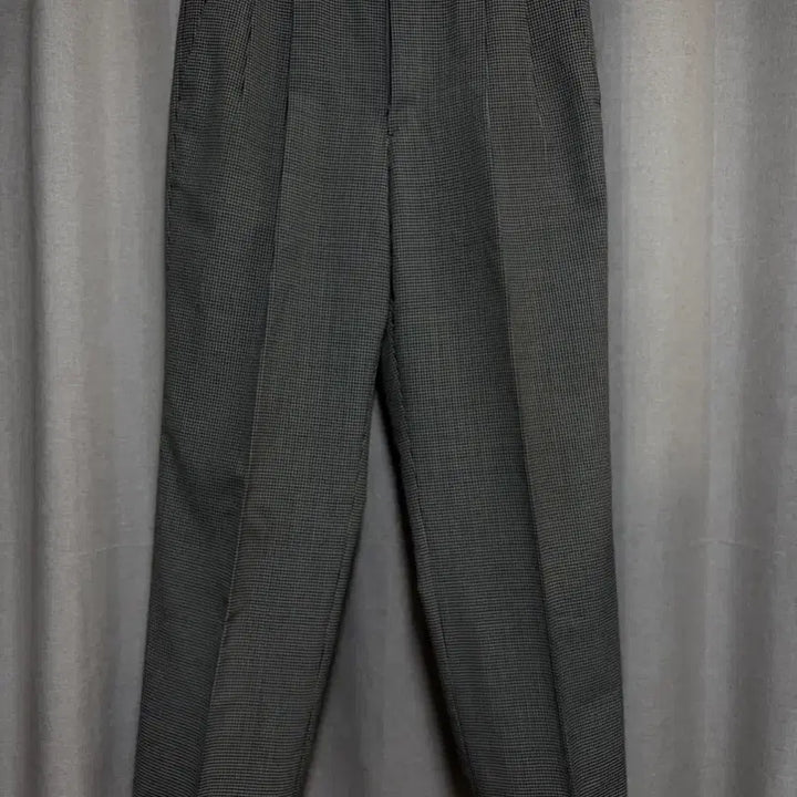 [BUNJANG] Saint Laurent (YSL) Classic Check Wool Blend Slacks / YSL 입생로랑 체크 슬랙스 (허리 88cm)