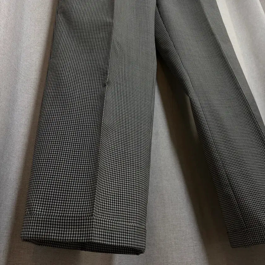 [BUNJANG] Saint Laurent (YSL) Classic Check Wool Blend Slacks / YSL 입생로랑 체크 슬랙스 (허리 88cm)
