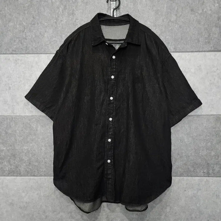 [SOLD OUT] 라퍼지스토어 오버사이즈 남성 데님 반팔 셔츠 (사이즈 L)