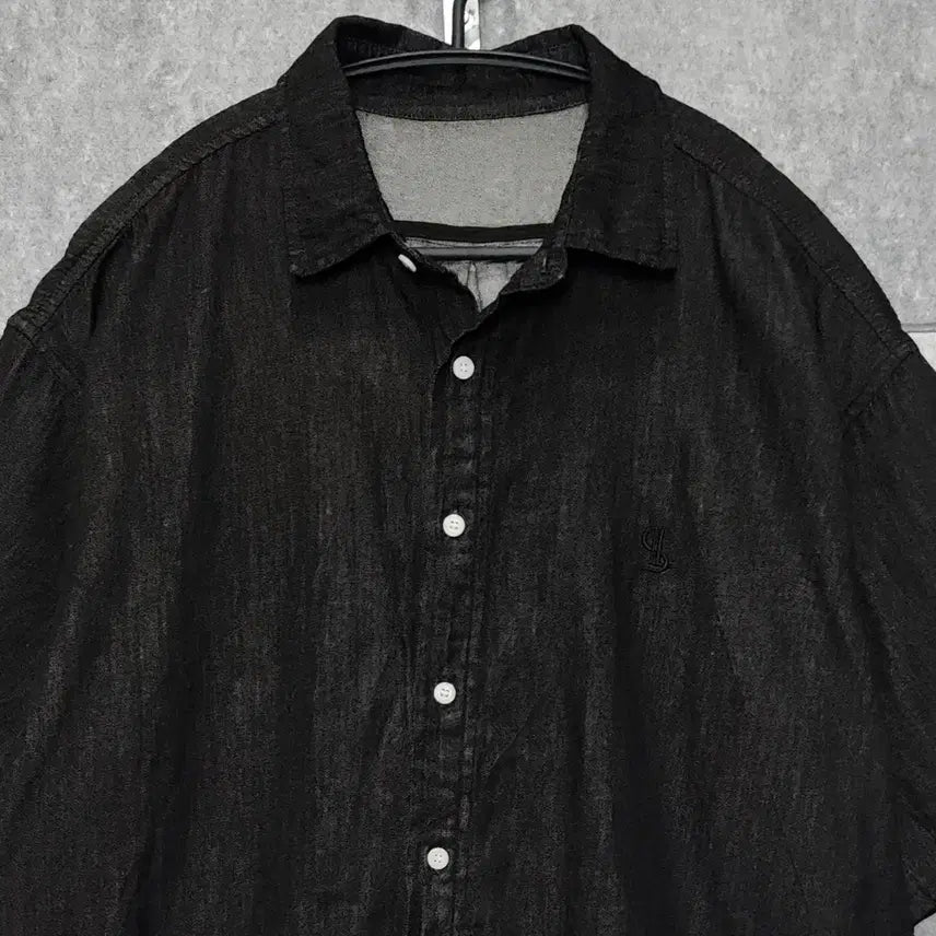 [SOLD OUT] 라퍼지스토어 오버사이즈 남성 데님 반팔 셔츠 (사이즈 L)