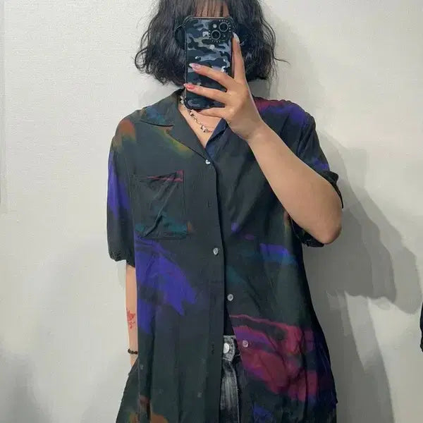 [BUNJANG] VIVASTUDIO Aurora Shirt JS Short Sleeve Black Medium / 미디움 비바스튜디오 오로라 셔츠 JS 반팔 블랙