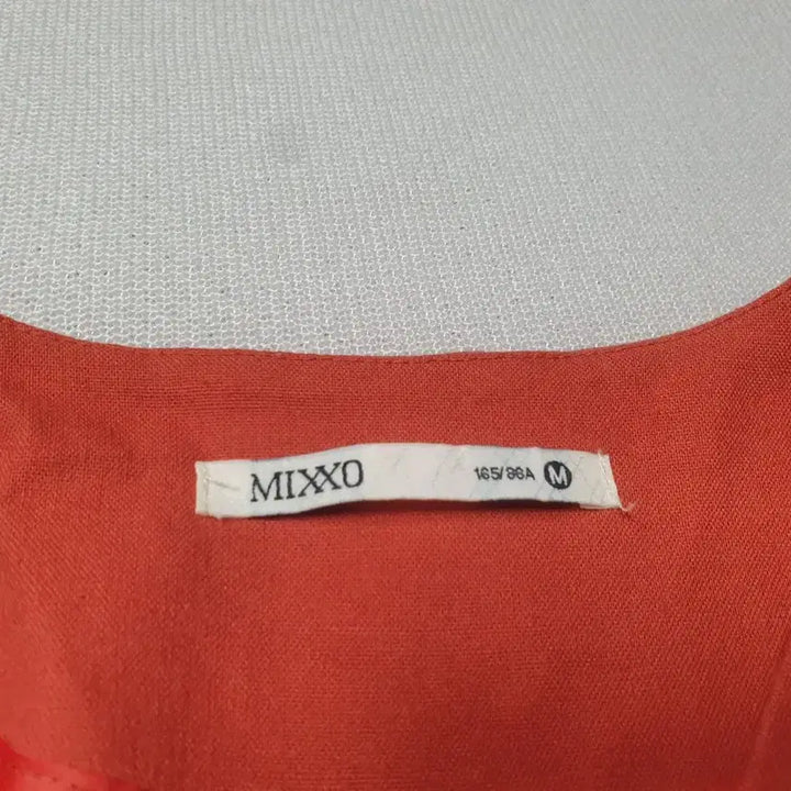 [BUNJANG] MICHAA Linen Blend Orange Shirt Dress / 미쏘 린넨혼방 오렌지 셔츠형 원피스 여성90