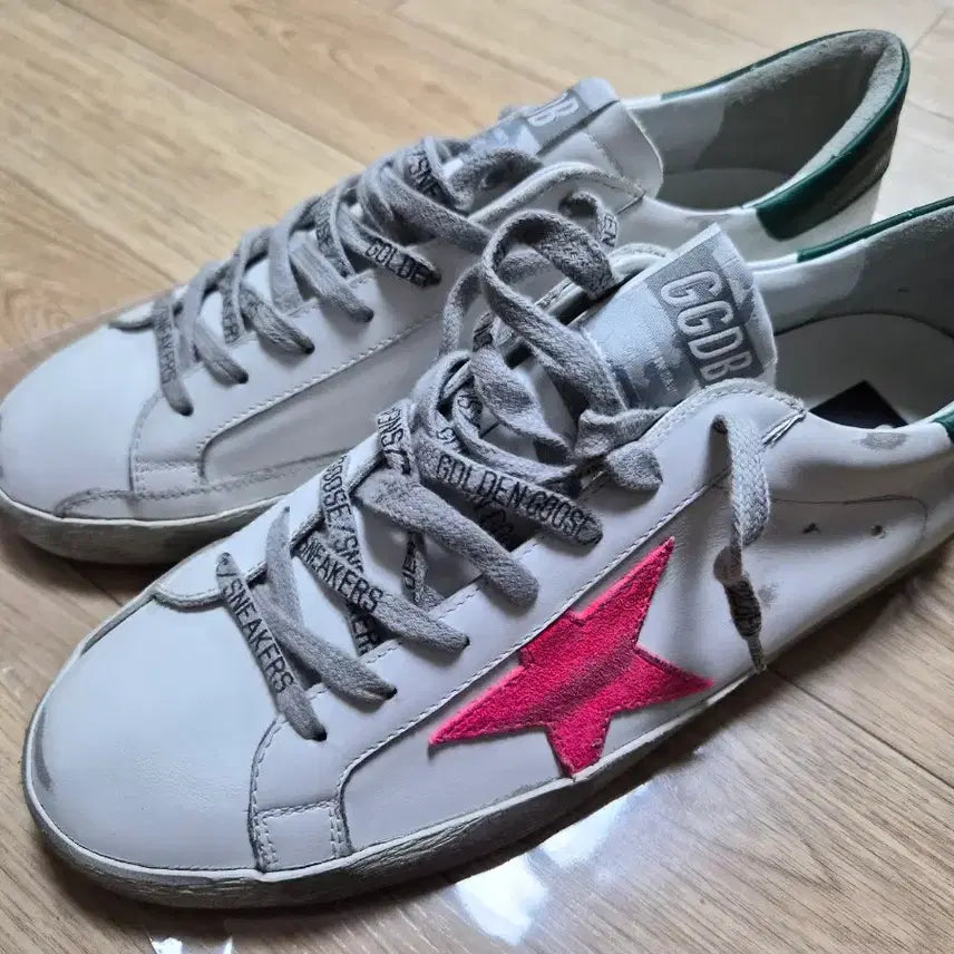 [BUNJANG] Golden Goose Pink Green Tab Sneakers / [정품,새상품]42 골든구스 핑크 그린탭 스니커즈