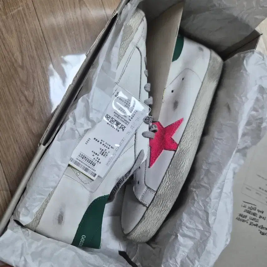 [BUNJANG] Golden Goose Pink Green Tab Sneakers / [정품,새상품]42 골든구스 핑크 그린탭 스니커즈