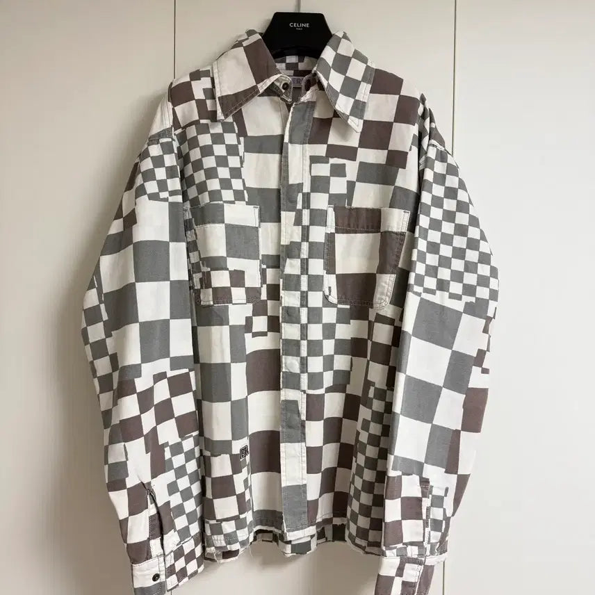 [BUNJANG] ERL Cotton Canvas Check Jacket / ERL 이알엘 코튼 캔버스 체크 자켓 새상품