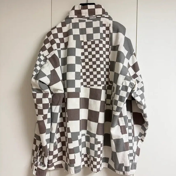 [BUNJANG] ERL Cotton Canvas Check Jacket / ERL 이알엘 코튼 캔버스 체크 자켓 새상품