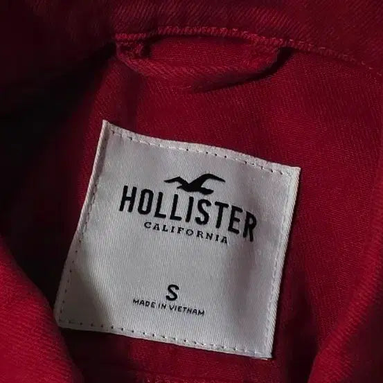 [BUNJANG] Hollister Cropped Denim Jacket Red S / 홀리스터 크롭 데님 자켓 레드 S
