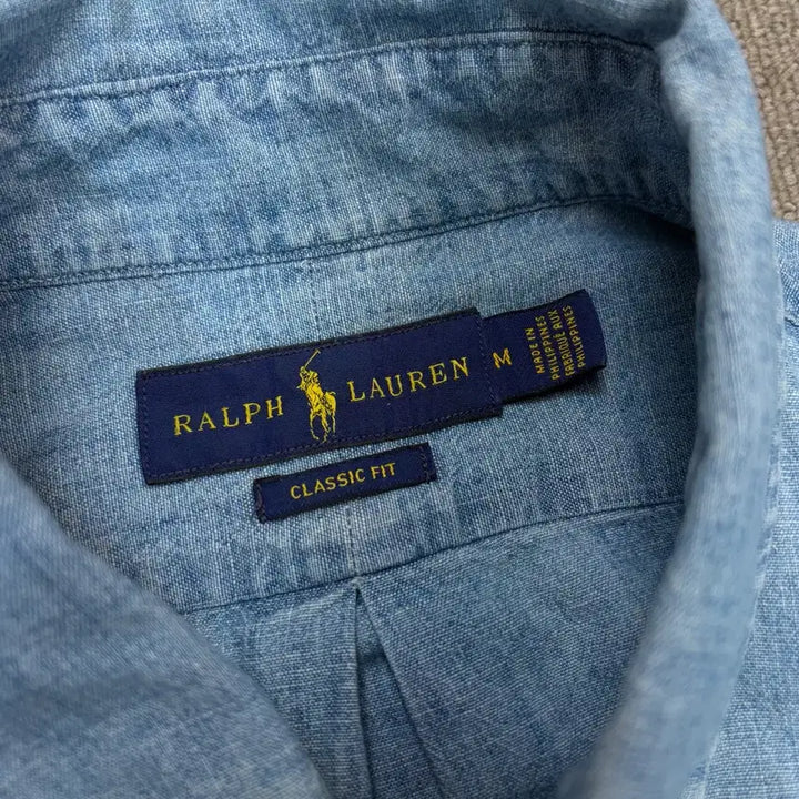[BUNJANG] Ralph Lauren Polo Chambray Light Wash Shirt (M) / polo 랄프로렌 폴로 샴브레이 연청 셔츠 m