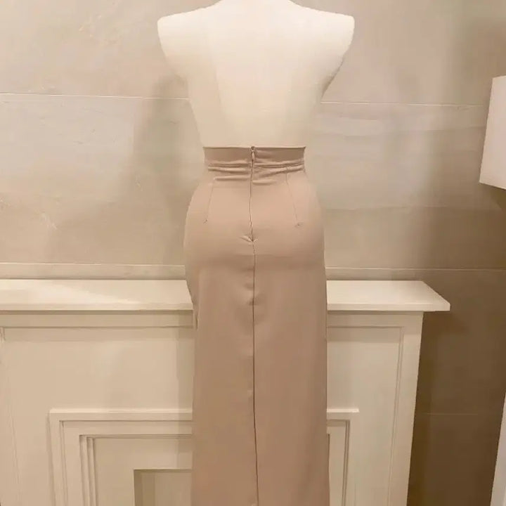 [BUNJANG] Asymmetrical Slit Long Skirt / 언발 트임슬릿스커트